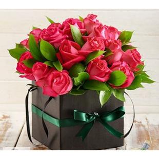 Cerise Roses in a Box